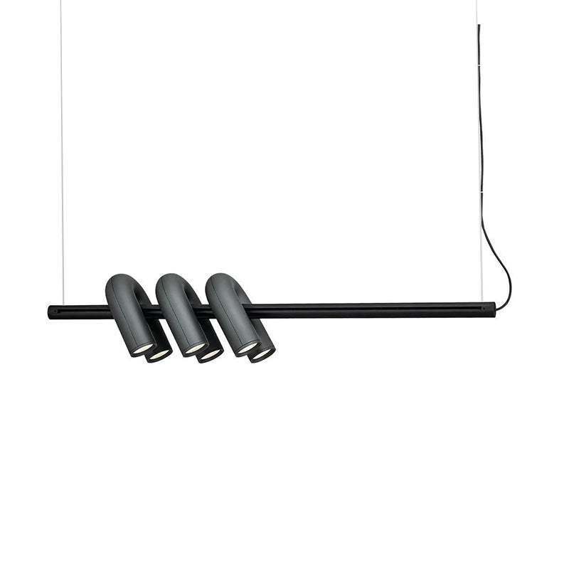 Modern Black Pendant Light | Linear Design with 3 U-Shaped LED Lights | Stylish Kitchen Island Lighting for Elegant Illumination 4