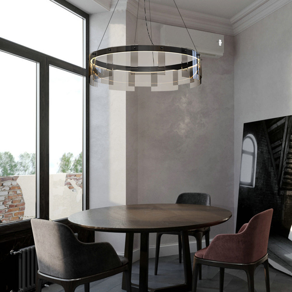 Modern Black Pendant Light with Adjustable Height | Sleek Metal Design for Elegant Kitchen Lighting 0