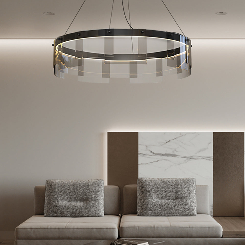 Modern Black Pendant Light with Adjustable Height | Sleek Metal Design for Elegant Kitchen Lighting 2