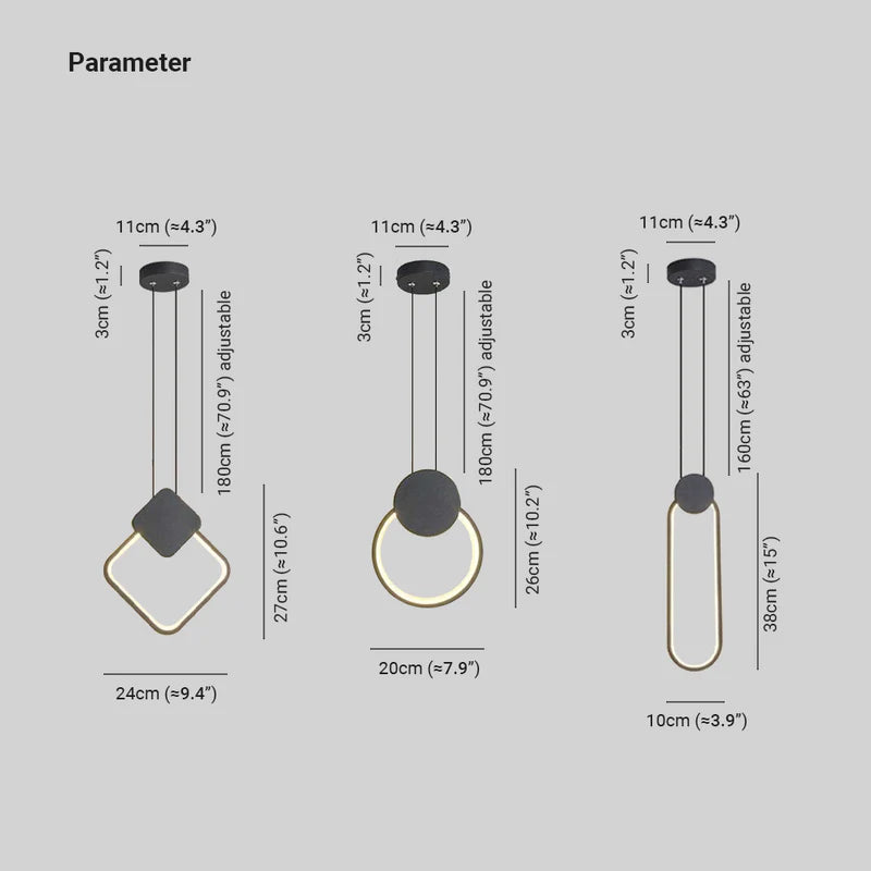 Modern Black Pendant Light with Dimmable Feature | Stylish Hanging Light for Versatile Ambiance 6