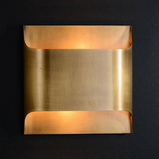 Modern Brass Wall Sconce with Elegant Tapered Shade | Stylish Wall Light for Timeless Ambiance 0