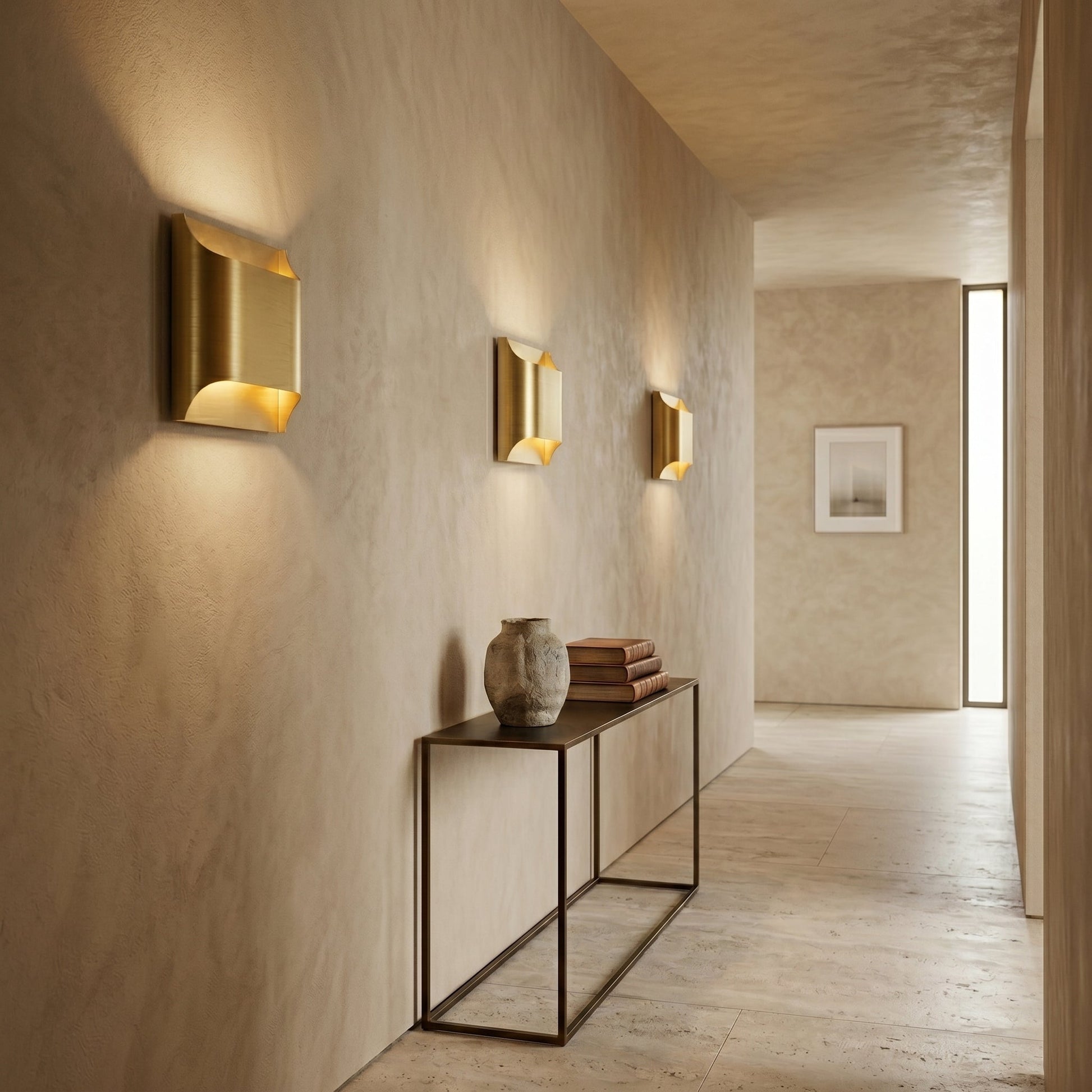 Modern Brass Wall Sconce with Elegant Tapered Shade | Stylish Wall Light for Timeless Ambiance 2