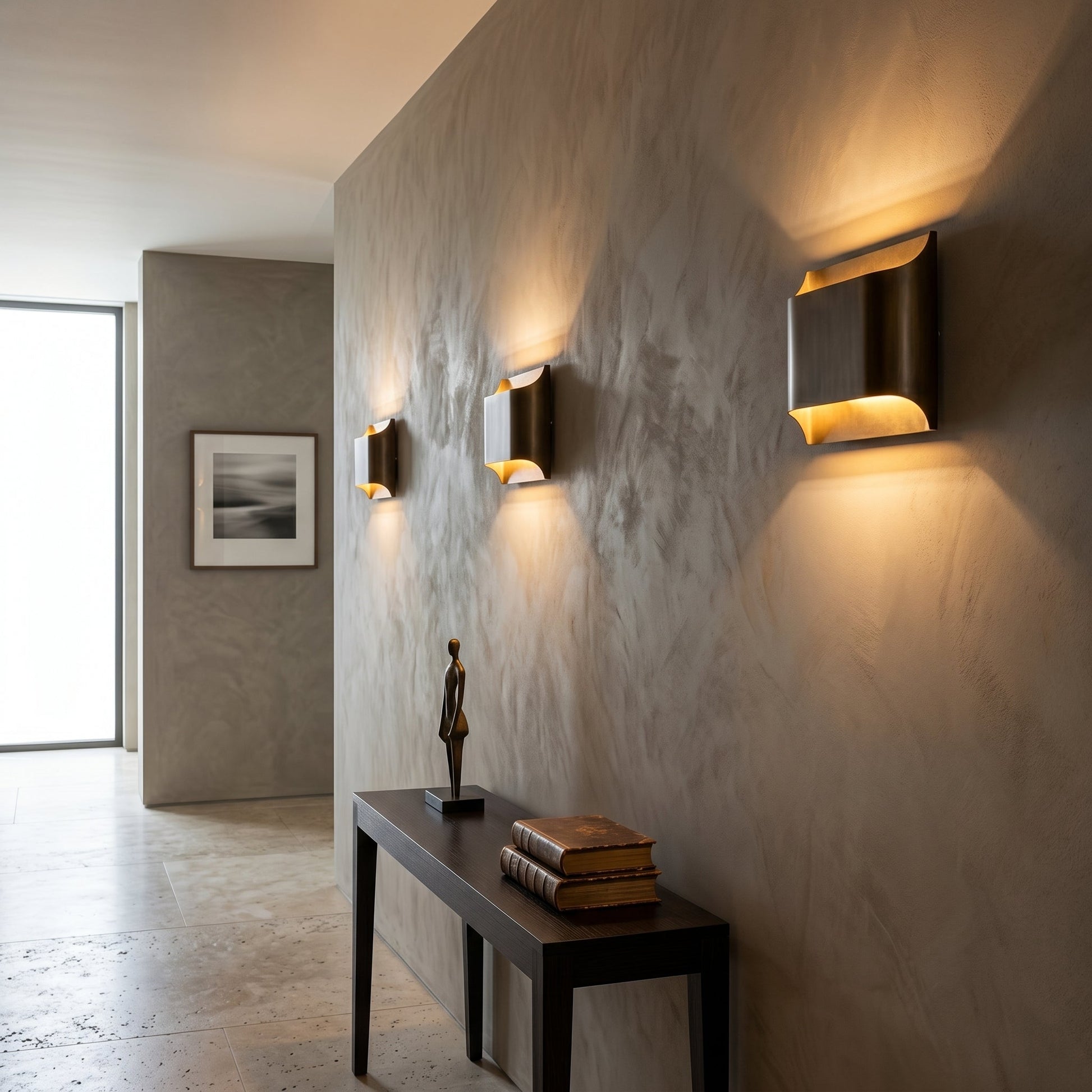Modern Brass Wall Sconce with Elegant Tapered Shade | Stylish Wall Light for Timeless Ambiance 3