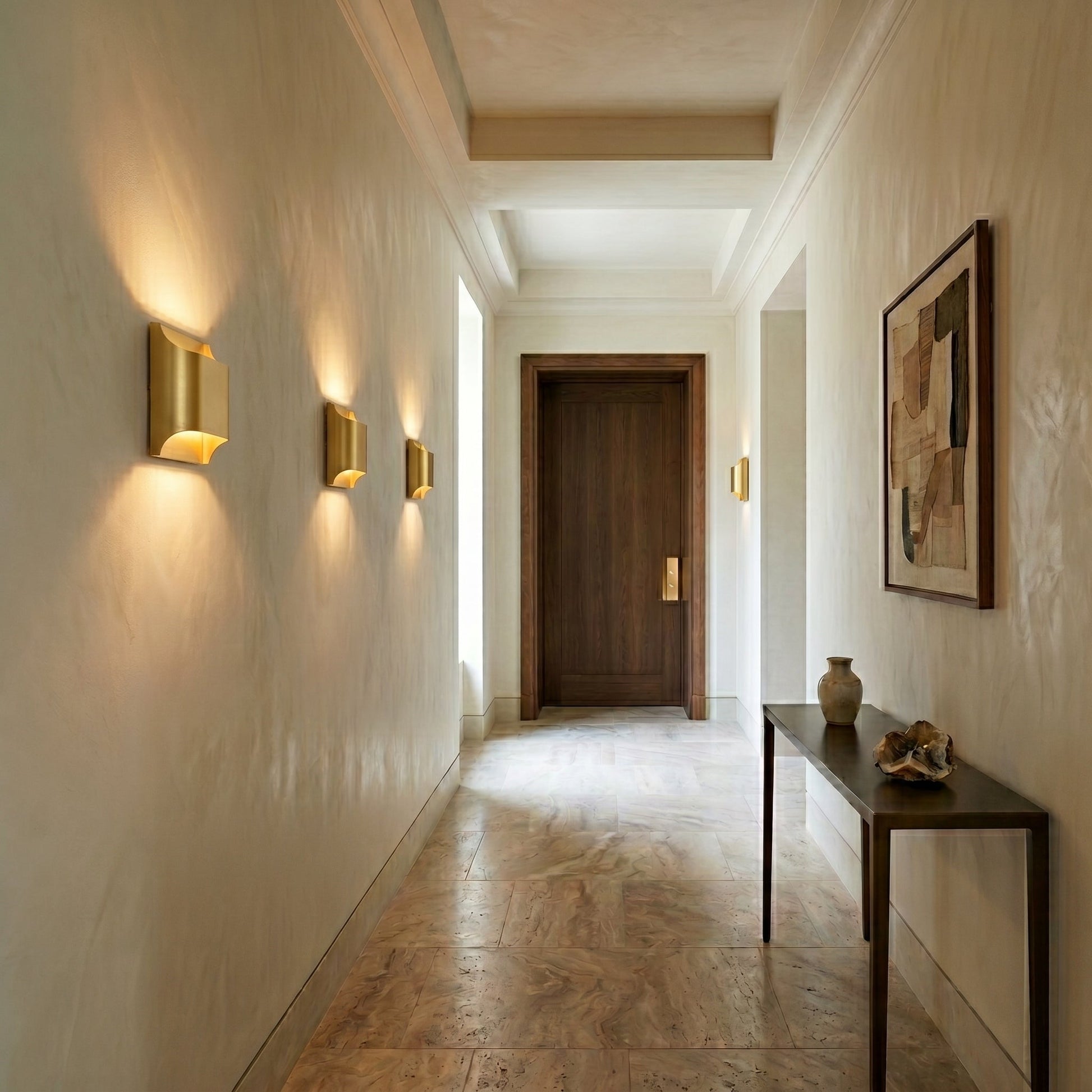 Modern Brass Wall Sconce with Elegant Tapered Shade | Stylish Wall Light for Timeless Ambiance 6