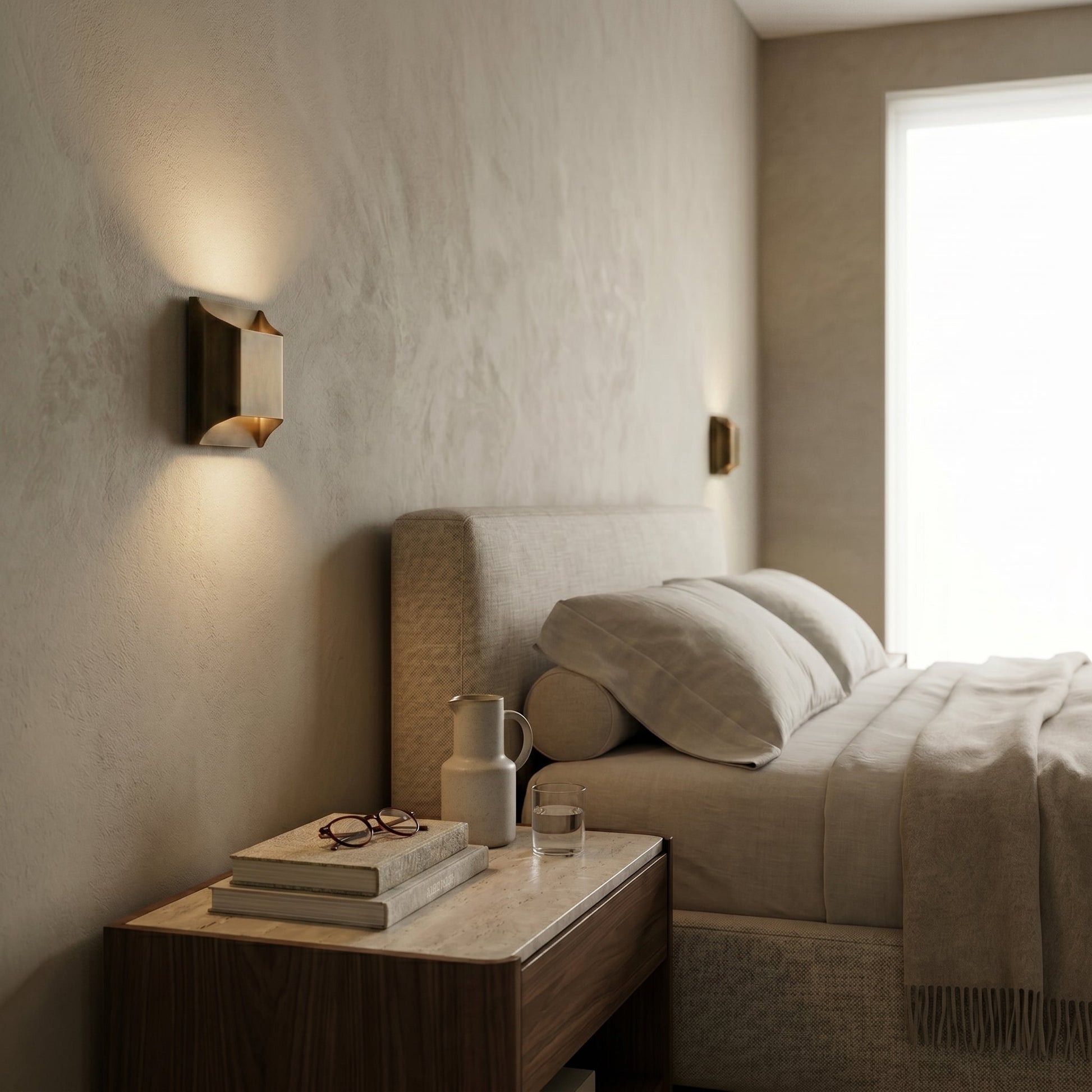 Modern Brass Wall Sconce with Elegant Tapered Shade | Stylish Wall Light for Timeless Ambiance 7