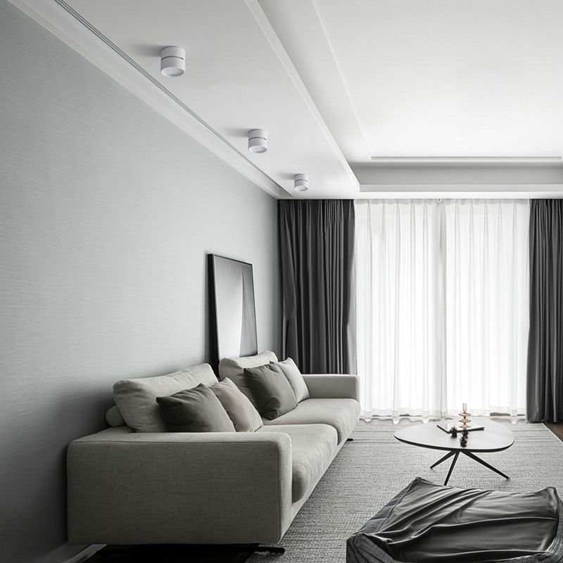 Modern Cylindrical Flush Mount Ceiling Light with Premium Metal Finish | Stylish LED Ceiling Light Fixture for Elegant Illumination 3