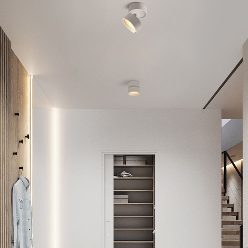 Modern Cylindrical Flush Mount Ceiling Light with Premium Metal Finish | Stylish LED Ceiling Light Fixture for Elegant Illumination 5