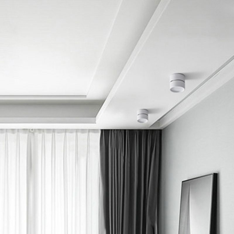 Modern Cylindrical Flush Mount Ceiling Light with Premium Metal Finish | Stylish LED Ceiling Light Fixture for Elegant Illumination 7