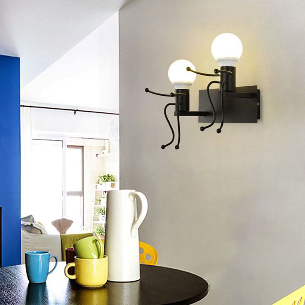 Modern Decorative Wall Lamp | Unique Metal Design with Playful Frame | Stylish Wall Sconces for Home Lighting 5