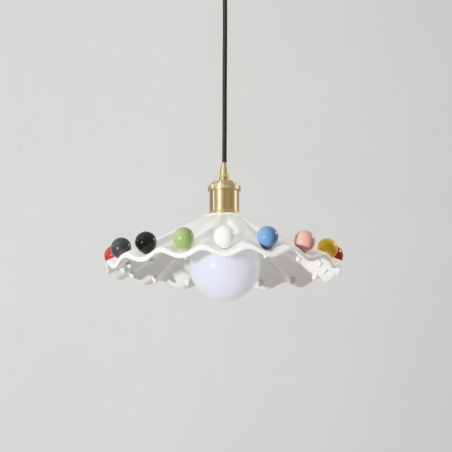Modern Elegance | Pendant Lamp with Wavy Ceramic Shade & Adjustable Height | Stylish Pendant Lighting for Kitchen Island 5