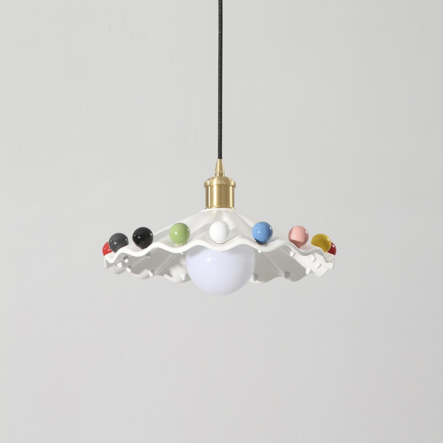 Modern Elegance | Pendant Lamp with Wavy Ceramic Shade & Adjustable Height | Stylish Pendant Lighting for Kitchen Island 5