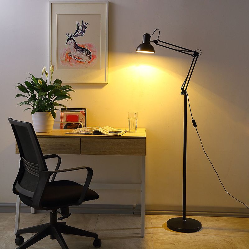Modern Floor Lamp | Adjustable Height Black Standing Lamp for Stylish Living Room Lighting 0