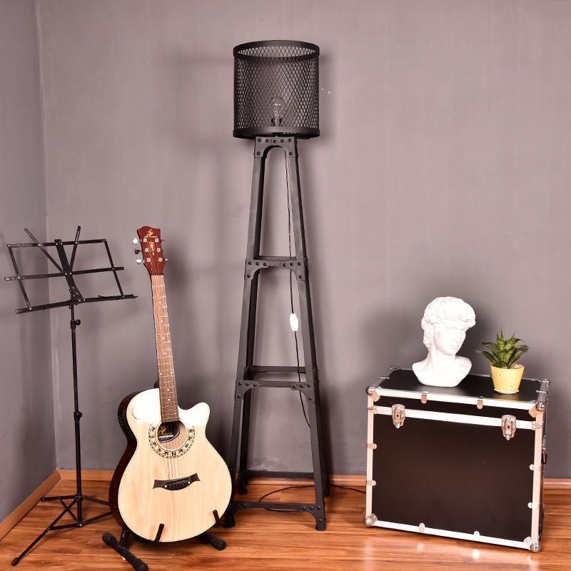 Alessio Mesh Cylinder Floor Lamp