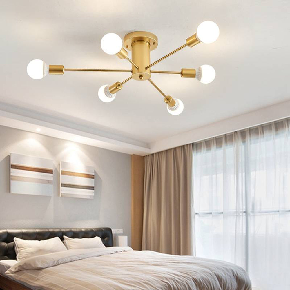 Modern Flush Mount Ceiling Light Fixture with 6/8/10 Heads | Elegant Design for Stylish Bedrooms and Living Rooms 2