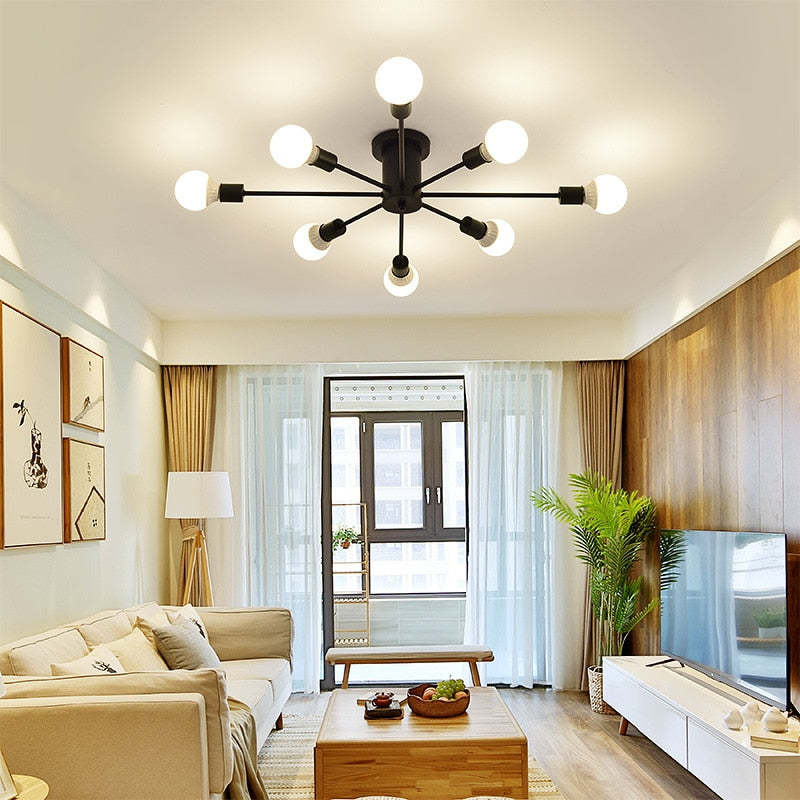 Modern Flush Mount Ceiling Light Fixture with 6/8/10 Heads | Elegant Design for Stylish Bedrooms and Living Rooms 3