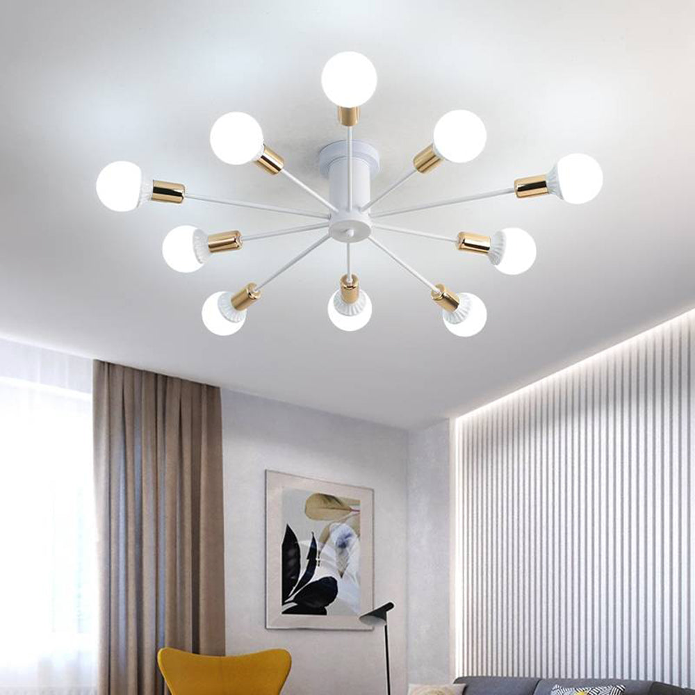 Modern Flush Mount Ceiling Light Fixture with 6/8/10 Heads | Elegant Design for Stylish Bedrooms and Living Rooms 4