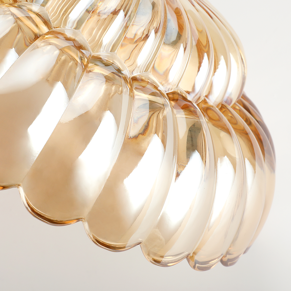 Modern Flush Mount Ceiling Light Fixture with Elegant Glass Design | LED Compatible for Stylish Living Spaces 5
