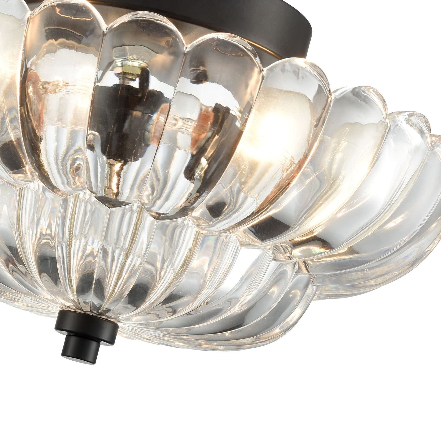 Modern Flush Mount Ceiling Light Fixture with Elegant Glass Design | LED Compatible for Stylish Living Spaces 6