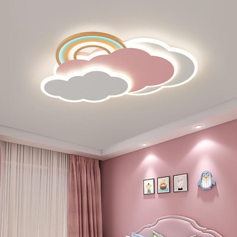 Modern Flush Mount Ceiling Light with Color Changing Feature | Dimmable LED Fixture for Stylish Living Room and Bedroom 2
