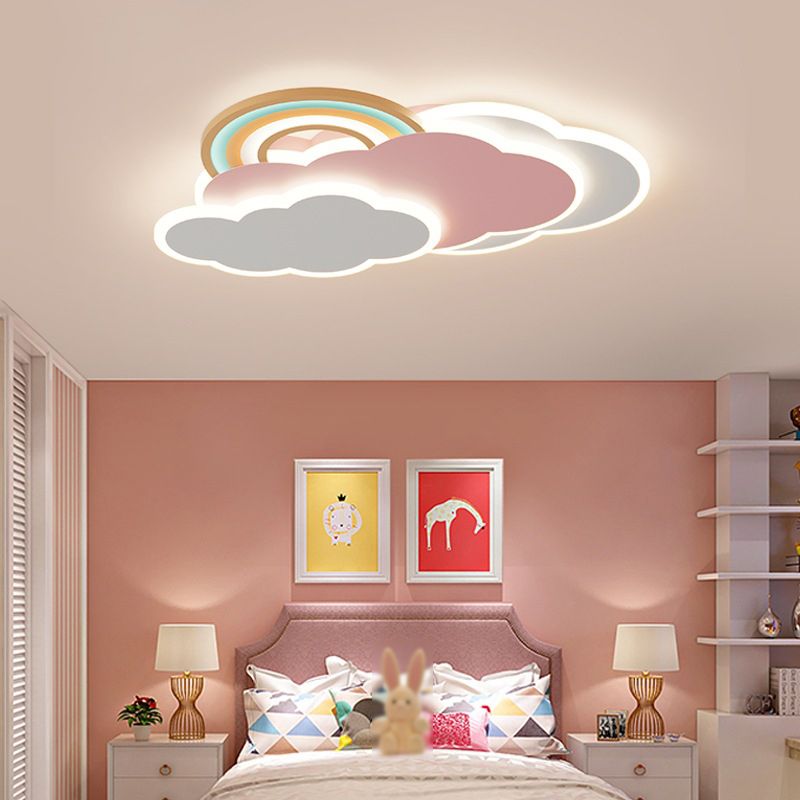 Modern Flush Mount Ceiling Light with Color Changing Feature | Dimmable LED Fixture for Stylish Living Room and Bedroom 4