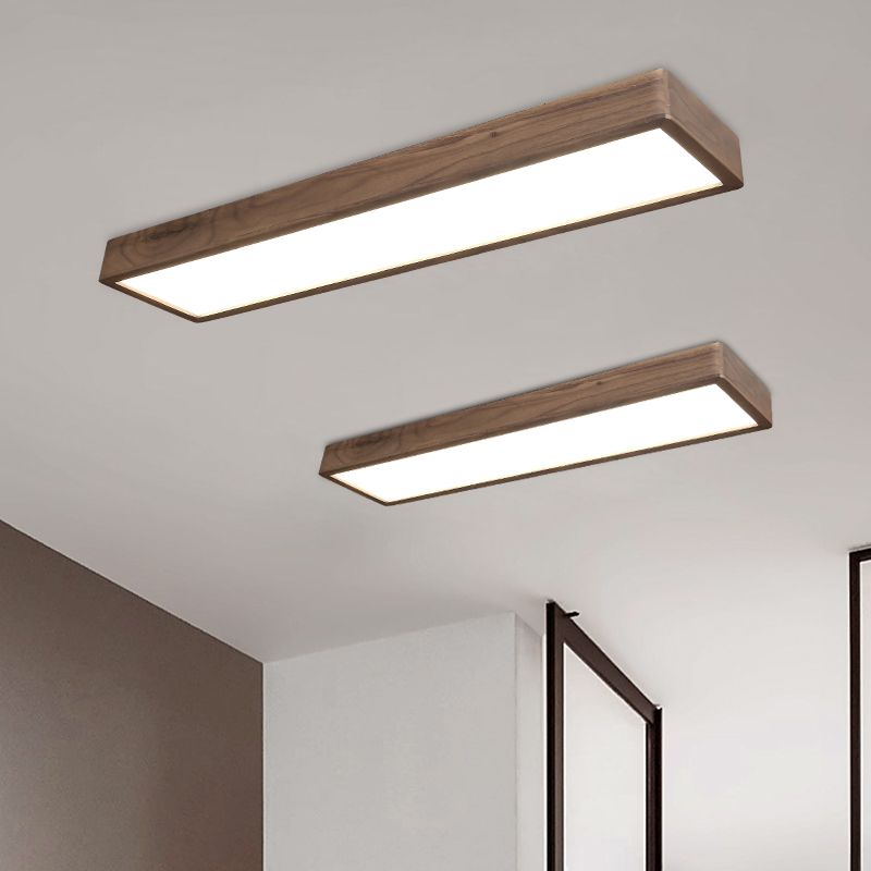 Modern Flush Mount Ceiling Light with LED Technology | Elegant Wood Finish for Cozy Ambiance 2