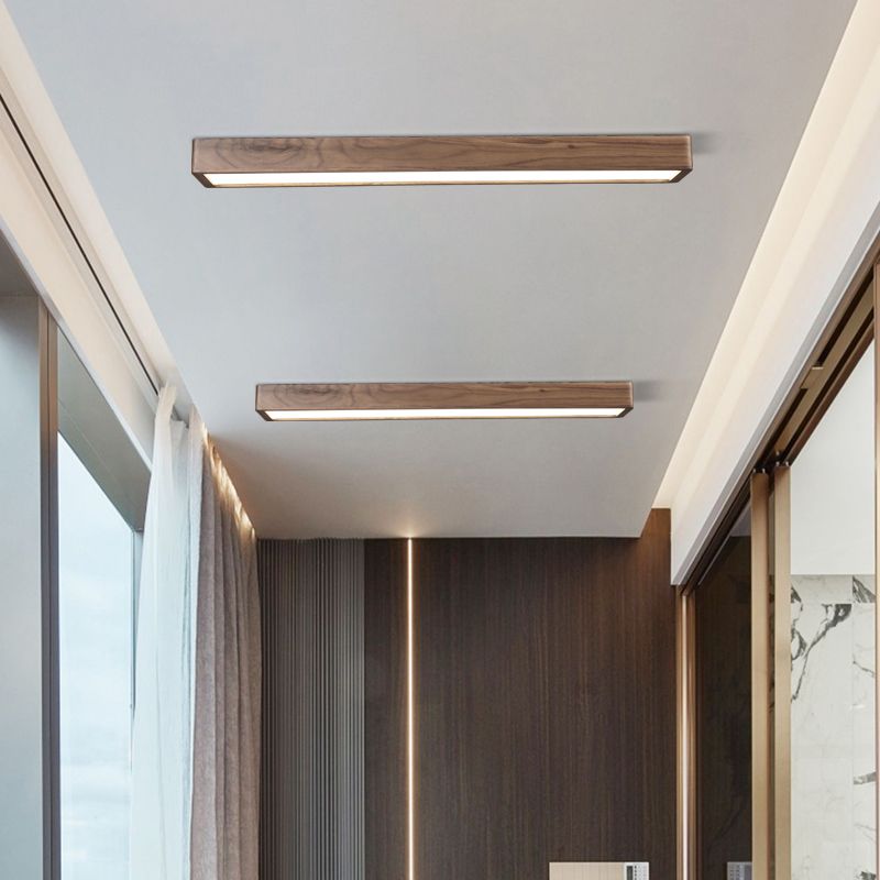 Modern Flush Mount Ceiling Light with LED Technology | Elegant Wood Finish for Cozy Ambiance 3