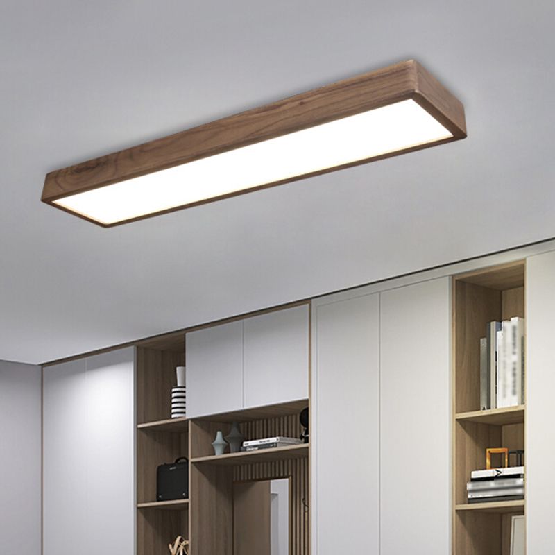 Modern Flush Mount Ceiling Light with LED Technology | Elegant Wood Finish for Cozy Ambiance 5