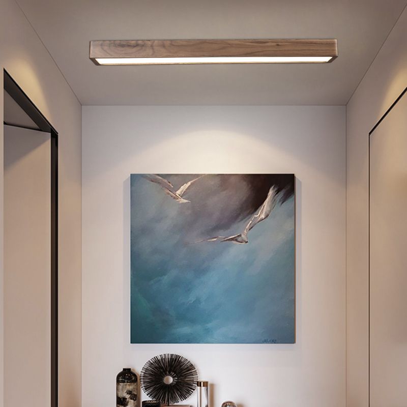 Modern Flush Mount Ceiling Light with LED Technology | Elegant Wood Finish for Cozy Ambiance 6