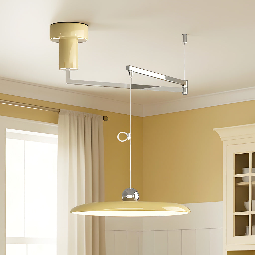Modern Glass Pendant Light with Adjustable Height & Rotating Arm for Versatile Illumination 10