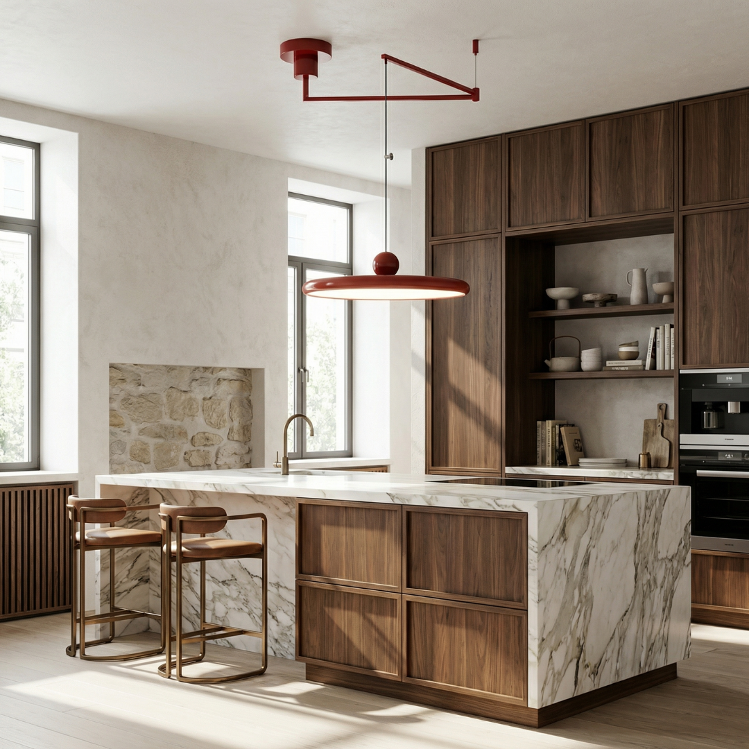 Modern Glass Pendant Light with Adjustable Height & Rotating Arm for Versatile Illumination 3