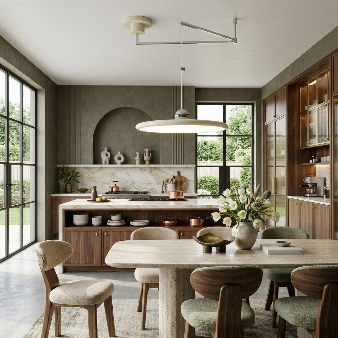Modern Glass Pendant Light with Adjustable Height & Rotating Arm for Versatile Illumination 4