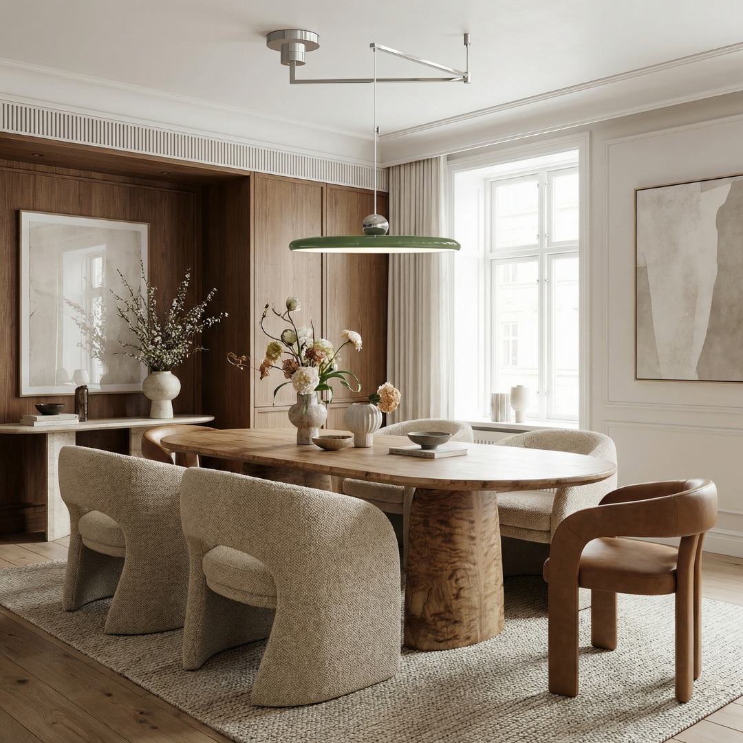 Modern Glass Pendant Light with Adjustable Height & Rotating Arm for Versatile Illumination 6
