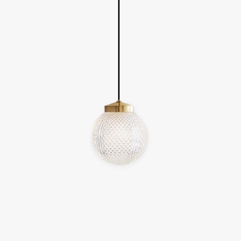 Arisha Circle Glass Pendant Light | Built-In LED | H19in | Metal & Glass