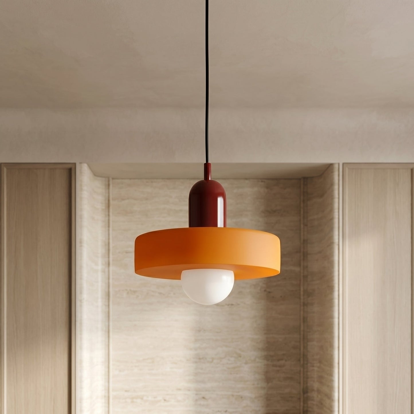 Modern Glass Pendant Lighting | Adjustable Halo Design for Balanced Illumination 1