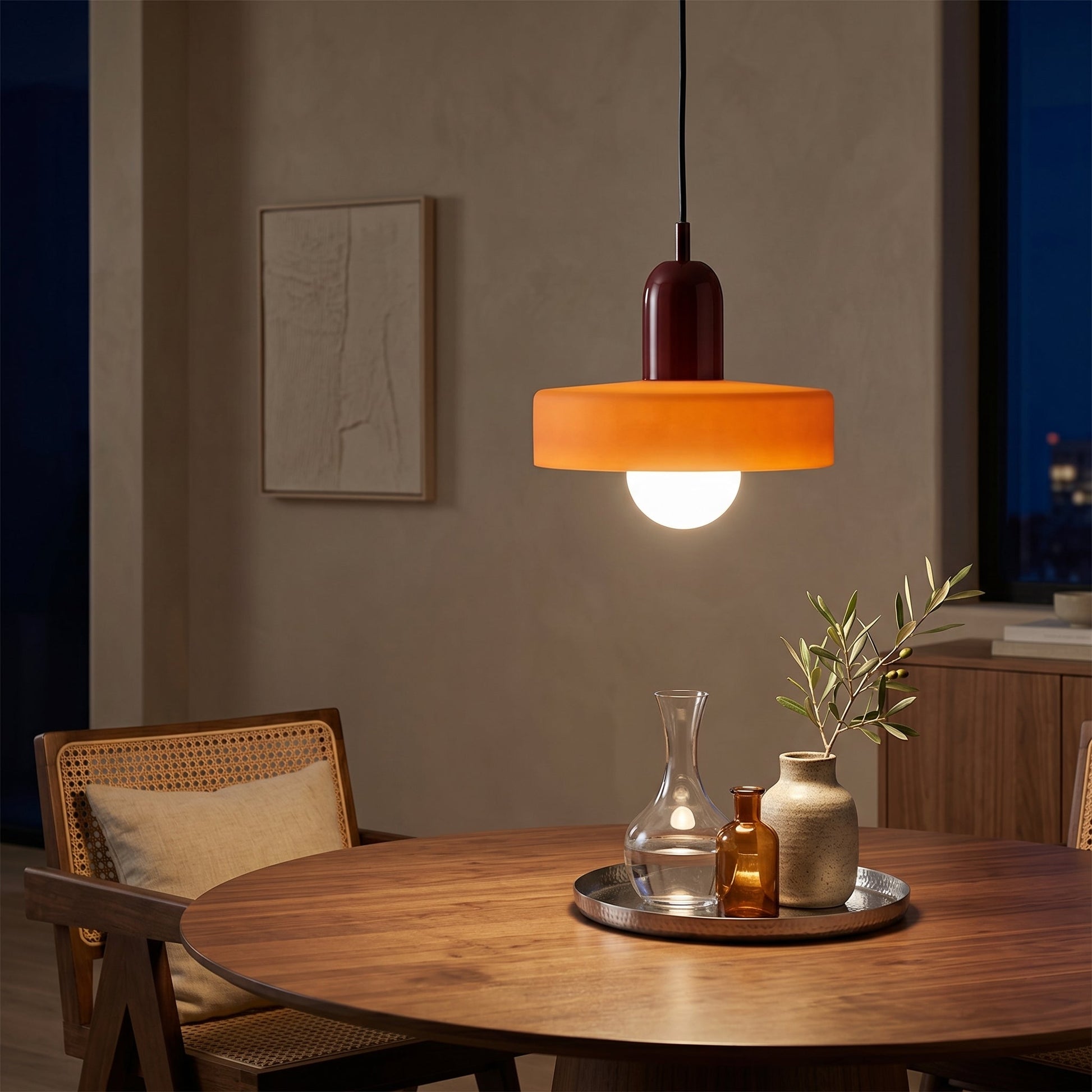 Modern Glass Pendant Lighting | Adjustable Halo Design for Balanced Illumination 2