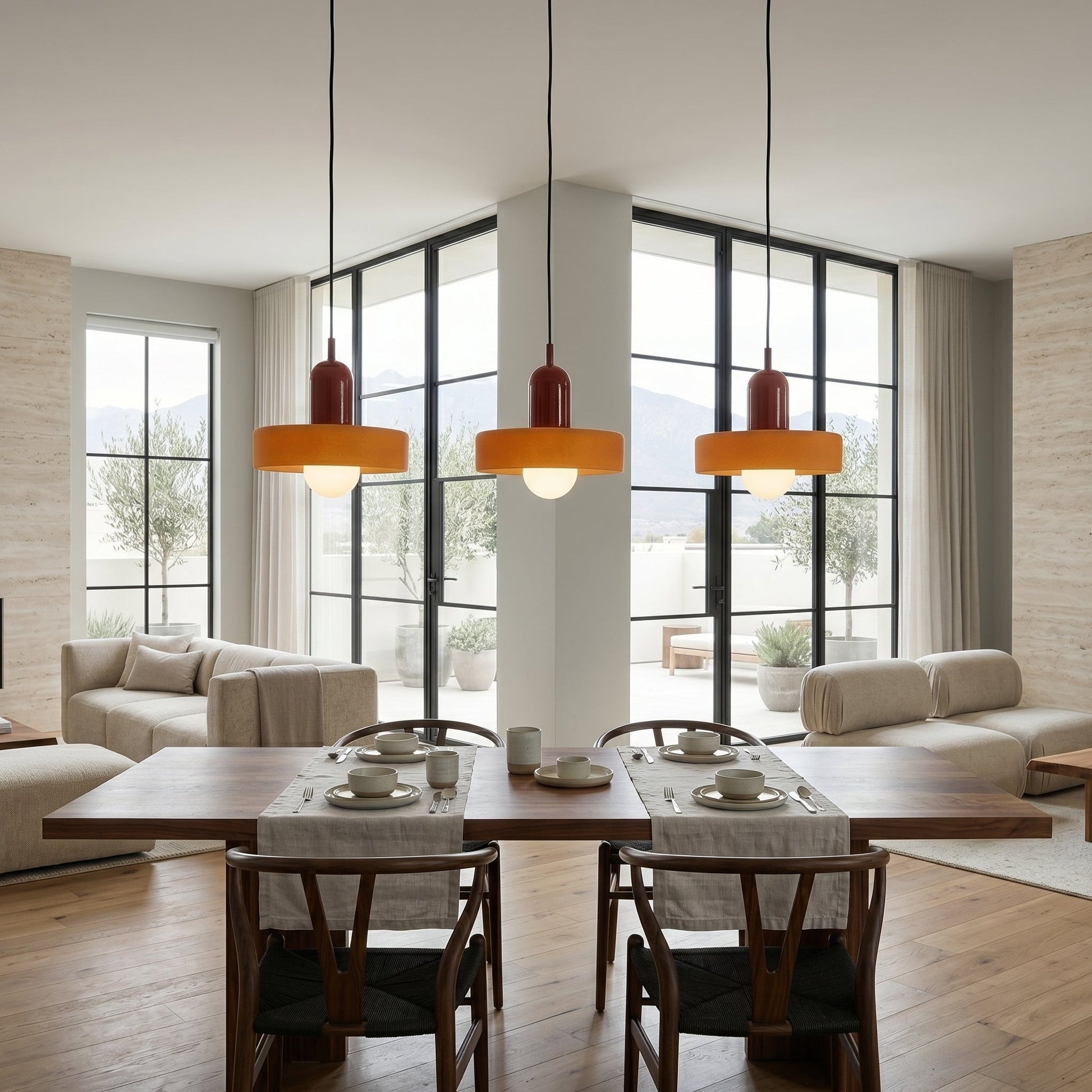 Modern Glass Pendant Lighting | Adjustable Halo Design for Balanced Illumination 3