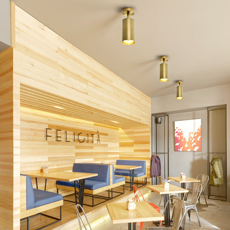 Freja Gold Spotlight Ceiling Light, Metal, 340-Degree Rotation | GU10 Bulb | Warm or Cool White, 5W Max