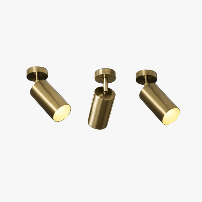 Freja Gold Spotlight Ceiling Light, Metal, 340-Degree Rotation | GU10 Bulb | Warm or Cool White, 5W Max