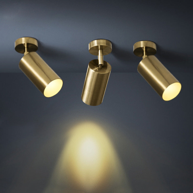 Freja Gold Spotlight Ceiling Light, Metal, 340-Degree Rotation | GU10 Bulb | Warm or Cool White, 5W Max