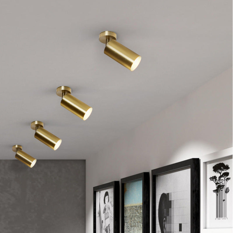 Freja Gold Spotlight Ceiling Light, Metal, 340-Degree Rotation | GU10 Bulb | Warm or Cool White, 5W Max