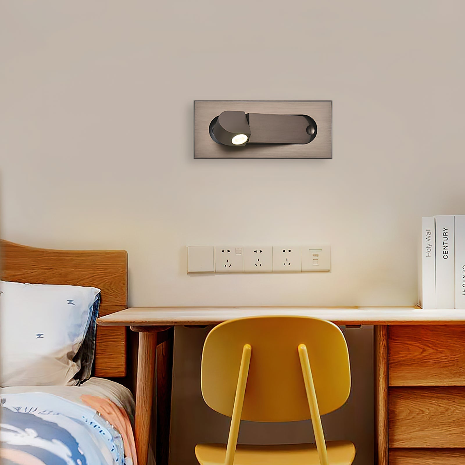 Modern LED Bedside Reading Lamp with Adjustable Head for Focused Illumination 2