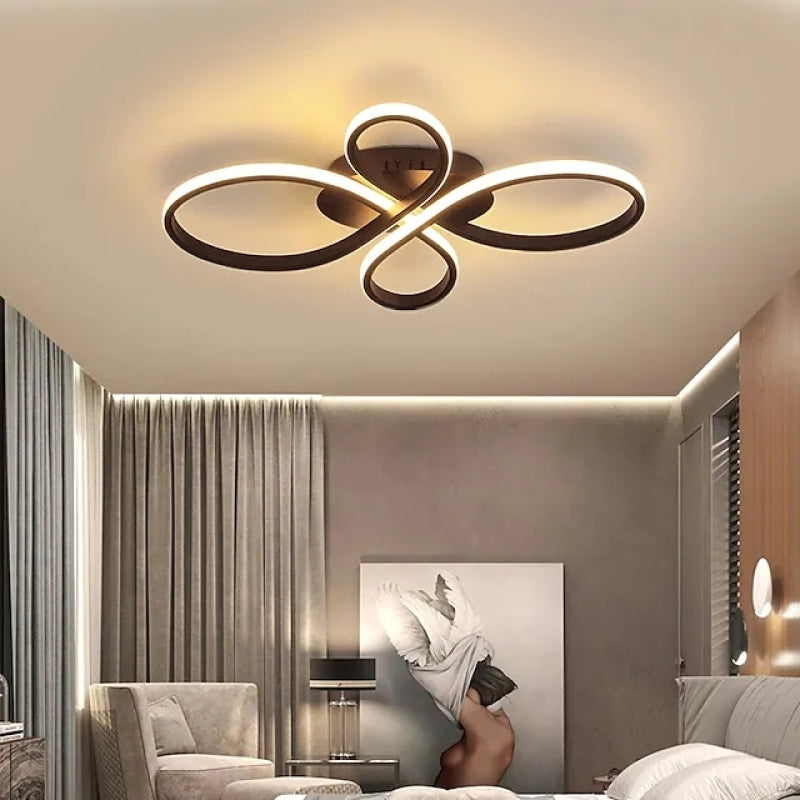 Modern LED Flush Mount Ceiling Light with Dimmable Feature | Elegant Design for Versatile Indoor Spaces 0
