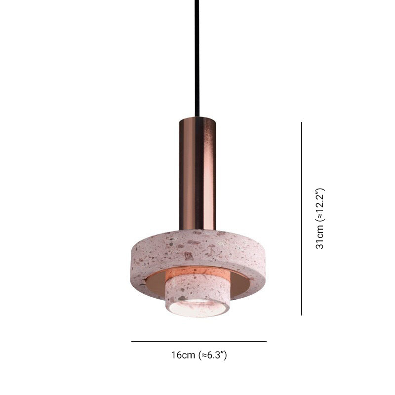 Art Deco Terrazzo LED Pendant Light | H51.7in | 4 Colours