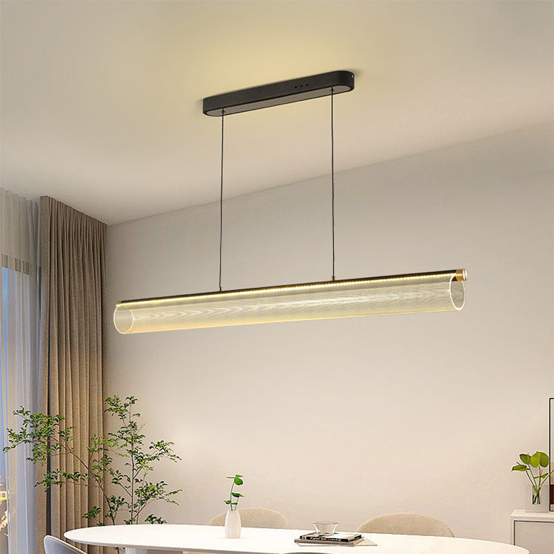 Modern LED Pendant Light with Clear Metal Finish | Stylish Hanging Lights for Elegant Kitchen Illumination 0
