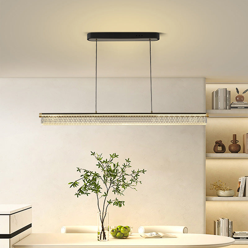Modern LED Pendant Light with Clear Metal Finish | Stylish Hanging Lights for Elegant Kitchen Illumination 2