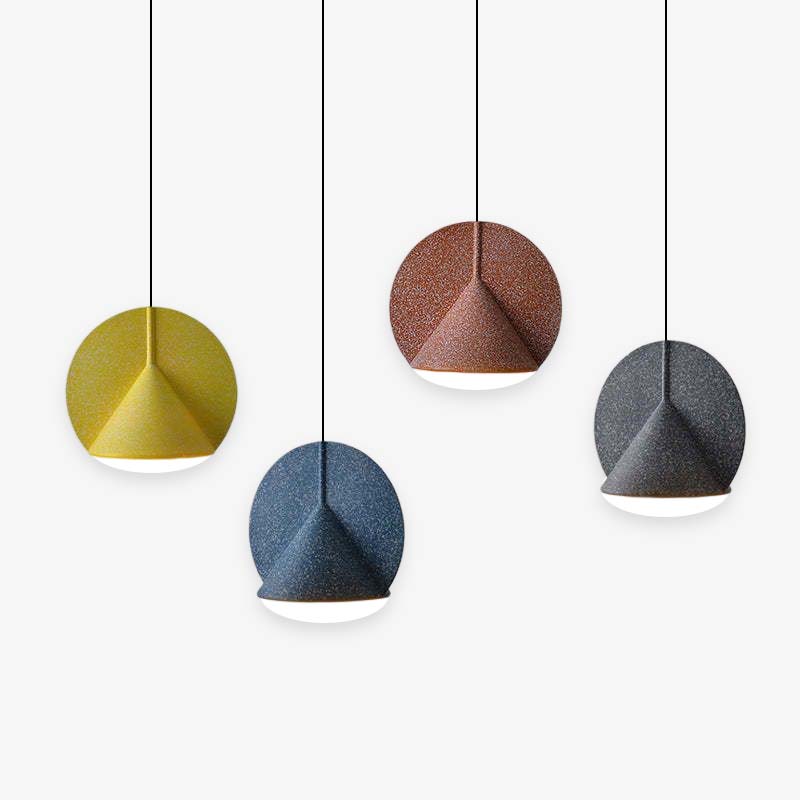 Resin Shade LED Pendant Light | Gray/Blue/Yellow/Orange