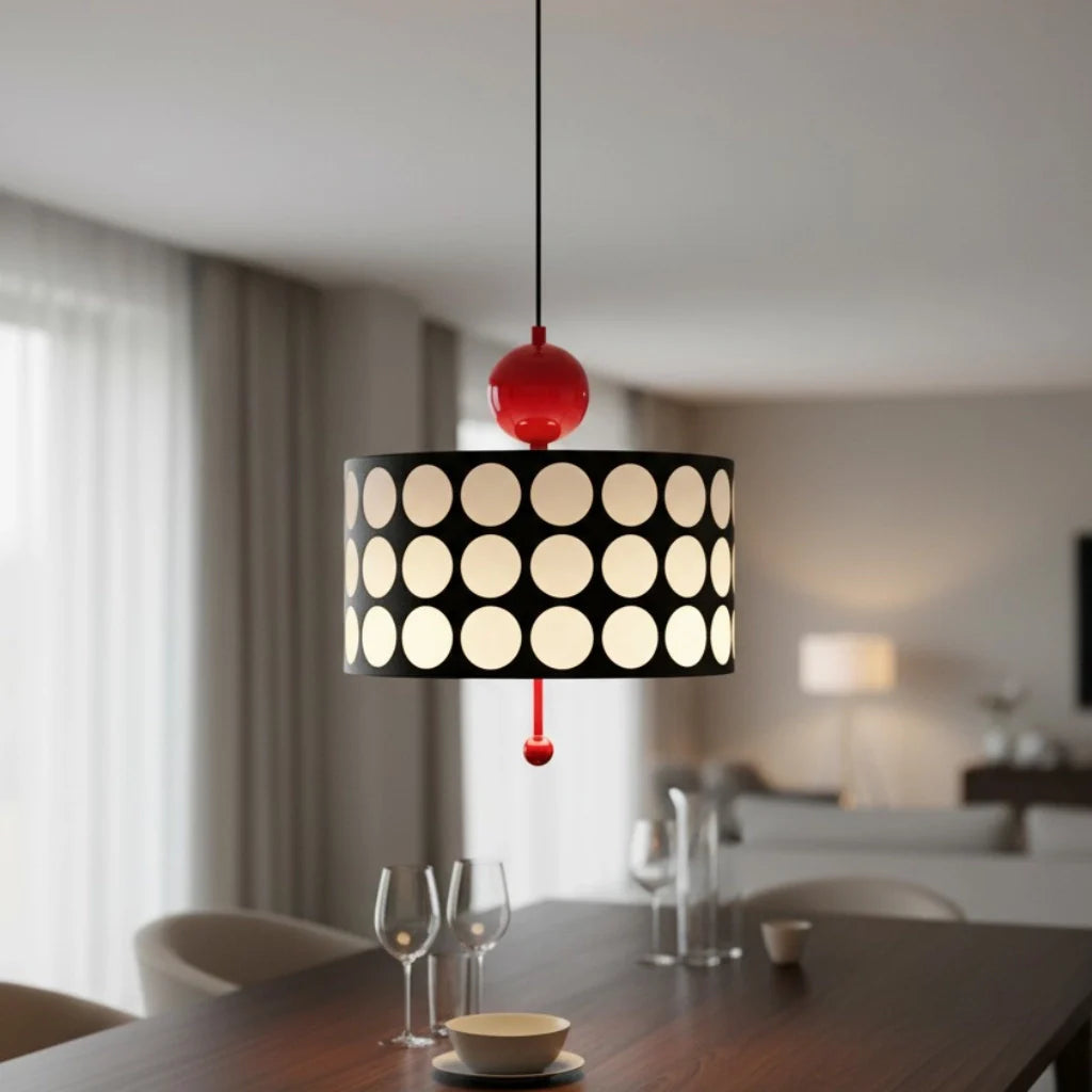 Modern Lattice Pendant Light | Glass Shade with Dynamic Projections | Artistic Design for Kitchen and Living Spaces 0