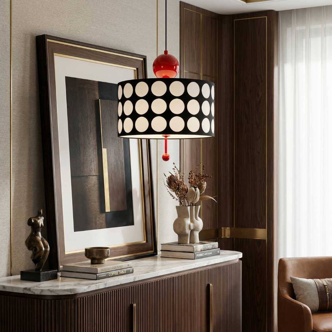 Modern Lattice Pendant Light | Glass Shade with Dynamic Projections | Artistic Design for Kitchen and Living Spaces 1
