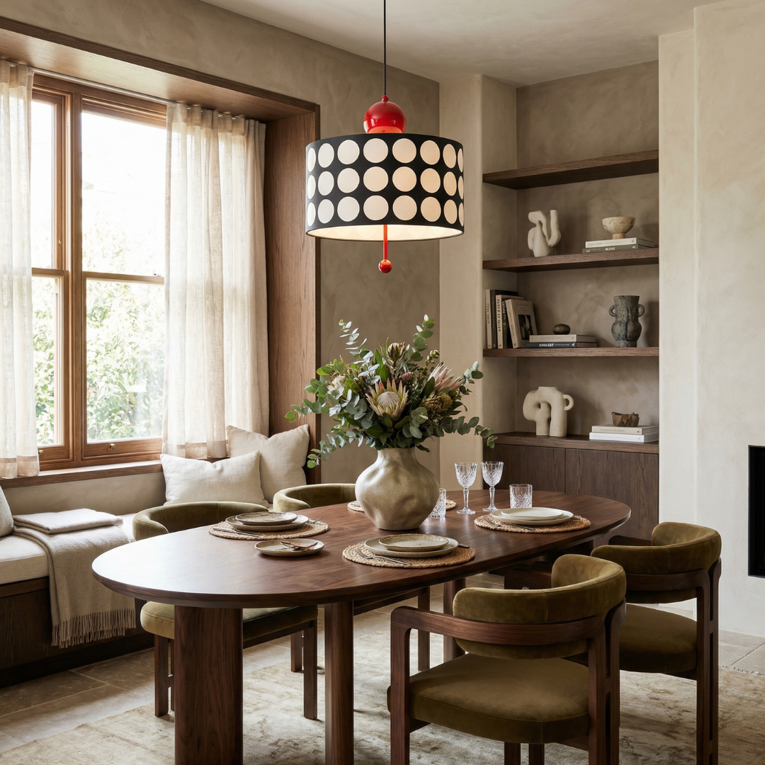 Modern Lattice Pendant Light | Glass Shade with Dynamic Projections | Artistic Design for Kitchen and Living Spaces 2