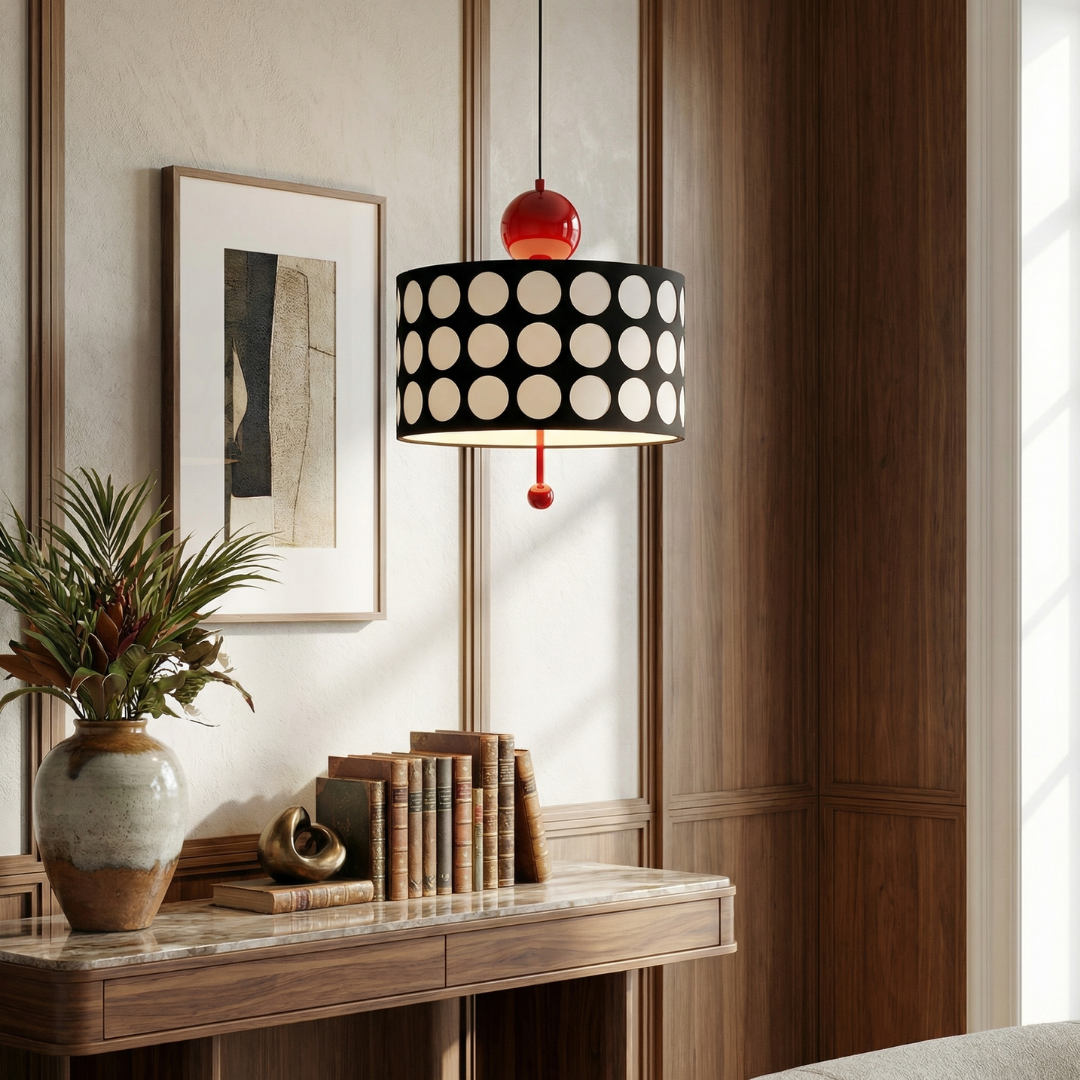 Modern Lattice Pendant Light | Glass Shade with Dynamic Projections | Artistic Design for Kitchen and Living Spaces 3